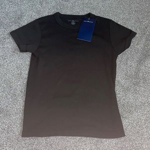 NYT Brandy Melville short sleeved black cropped tee shirt